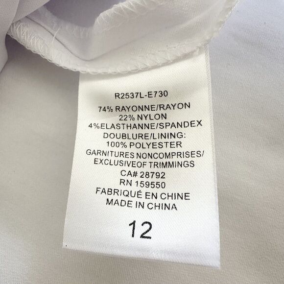 NWT Renuar White Stretch Skort Size 12 Pockets Summer Travel Golf Resort Wear - Picture 8 of 9